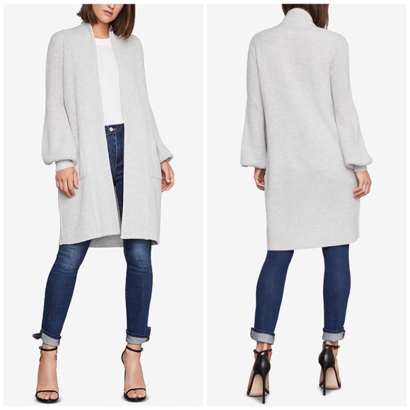 BCBGMaxAzria Sweaters - BCBG MaxAzria Bishop Sleeve Open Front Cardigan